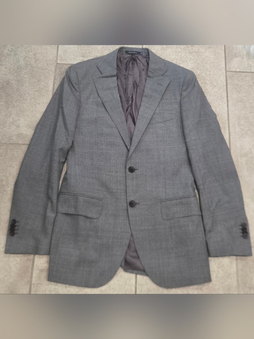 Suitsupply Lazio 36 R Gray Wool Suit Jacket 46 Vitale Barberis Canonico Blazer